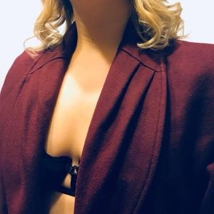 Maroon Donnybrook Winter Coat Gold Embellishments